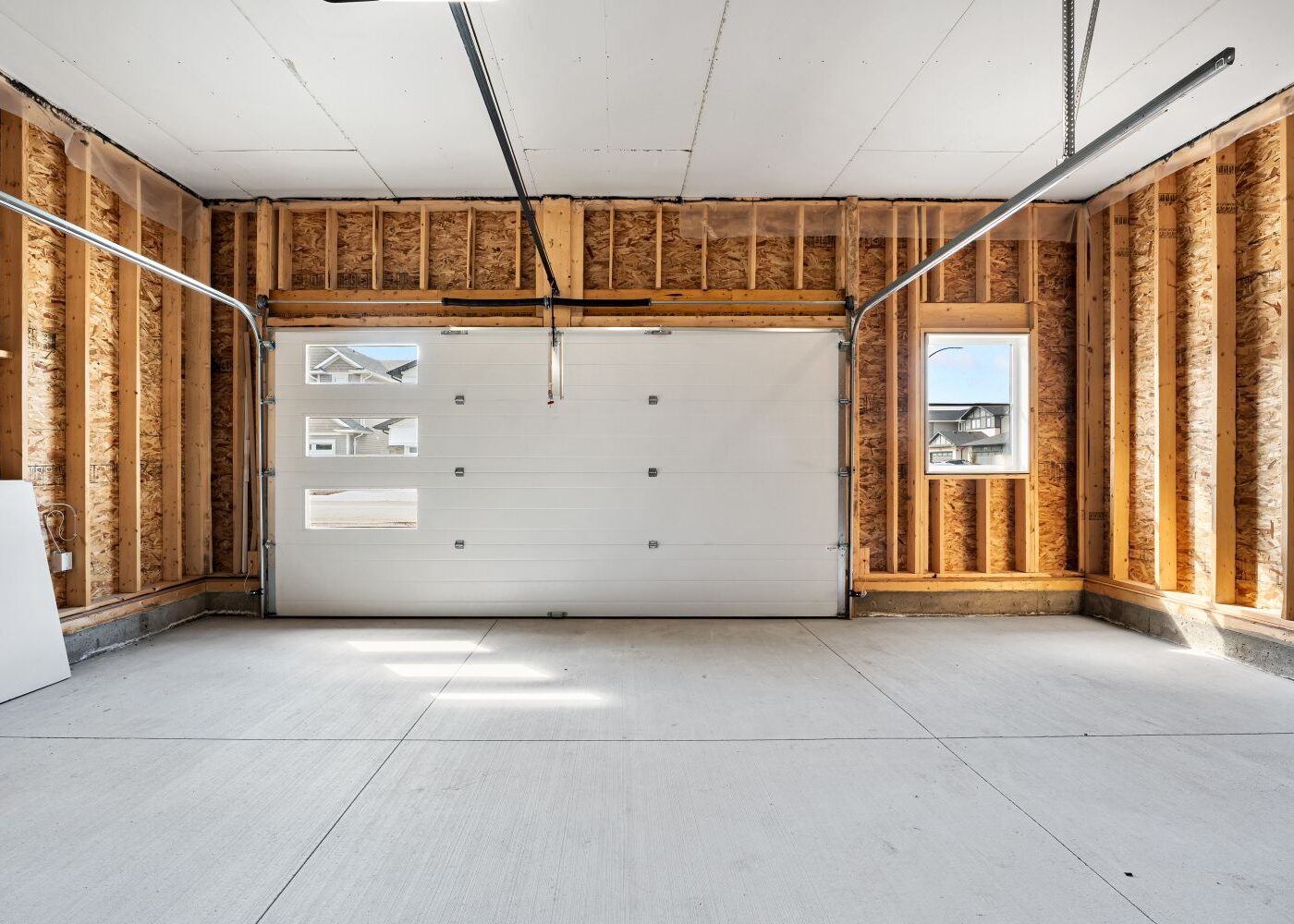 garage with white concrete floor