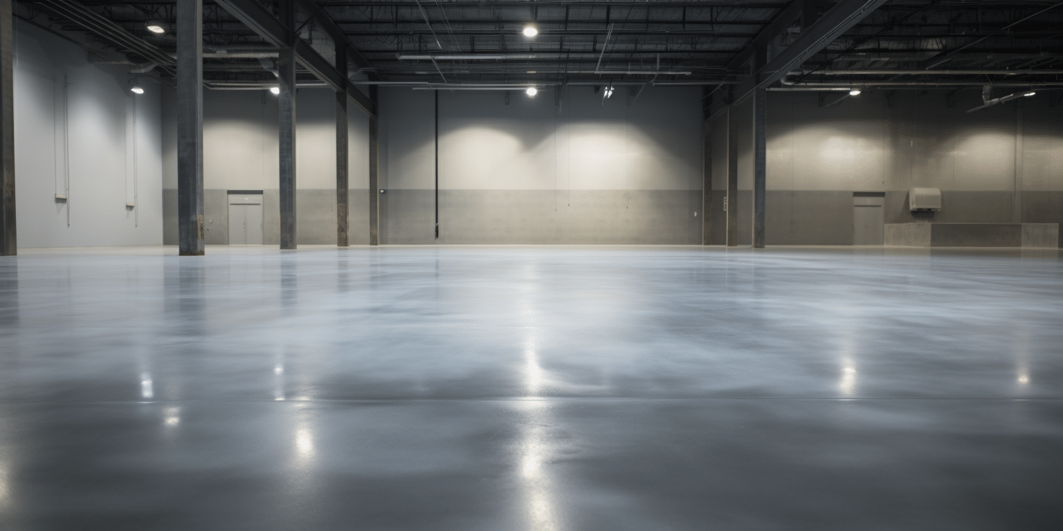 concrete flooring in warehouse