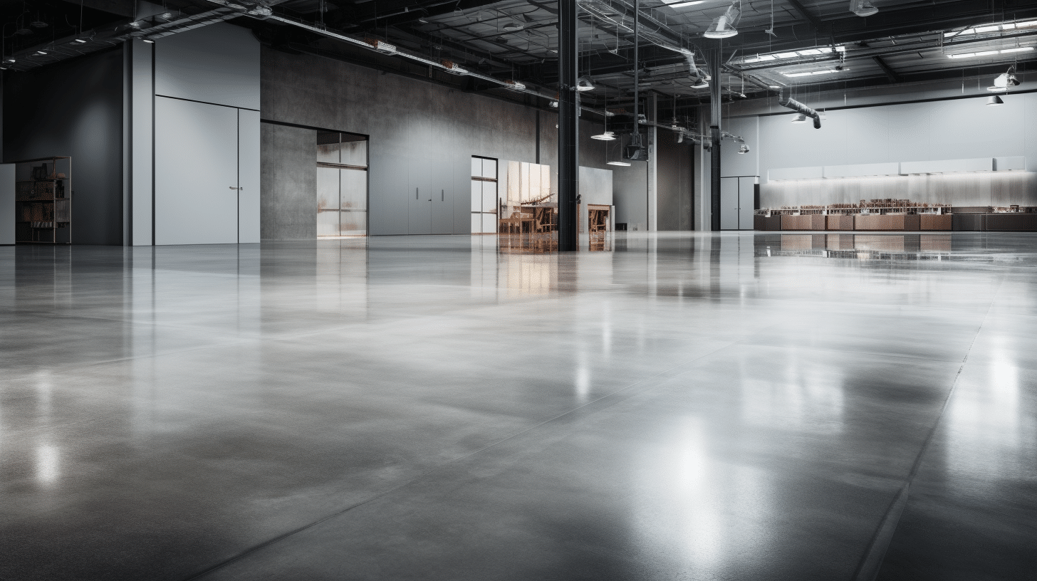 polished concrete floor warehouse